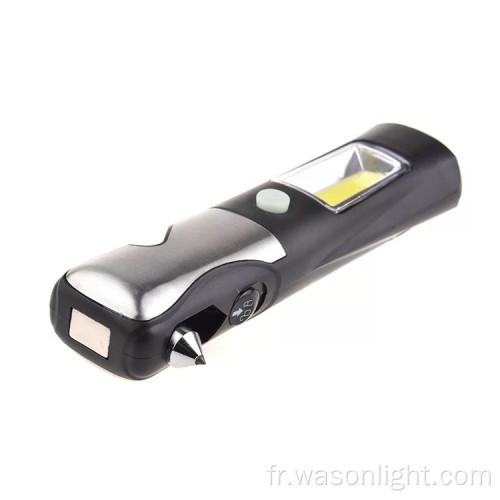 Couleurs OEM Kit de survie en plein air Hammer + couteau + crochet d&#39;urgence multiples à LED LED lampe magnétique légère